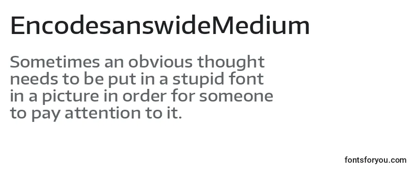 EncodesanswideMedium Font