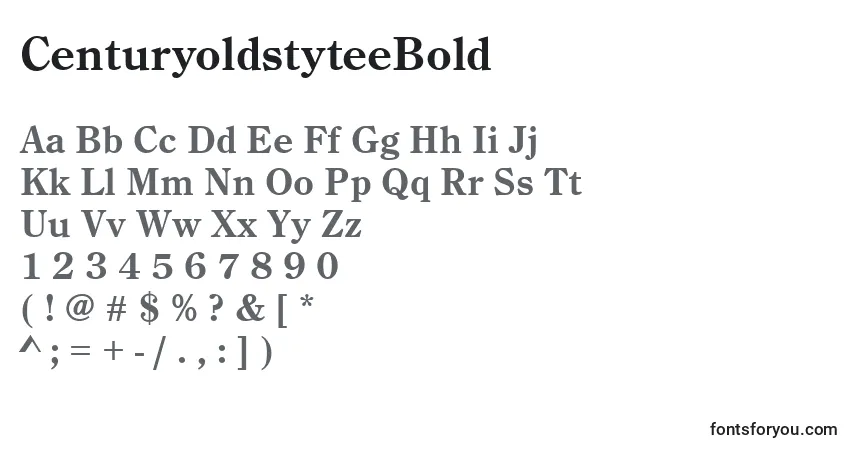 Fuente CenturyoldstyteeBold - alfabeto, números, caracteres especiales