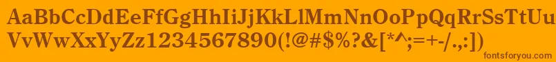 CenturyoldstyteeBold Font – Brown Fonts on Orange Background