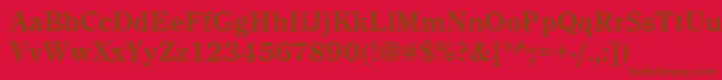 CenturyoldstyteeBold Font – Brown Fonts on Red Background