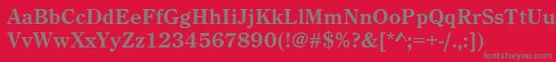 CenturyoldstyteeBold Font – Gray Fonts on Red Background