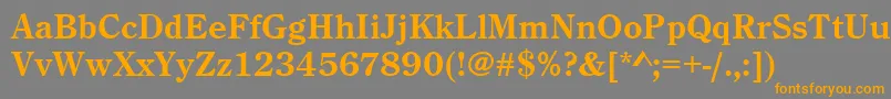 CenturyoldstyteeBold Font – Orange Fonts on Gray Background