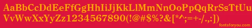 CenturyoldstyteeBold Font – Orange Fonts on Red Background