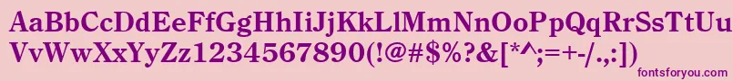CenturyoldstyteeBold Font – Purple Fonts on Pink Background