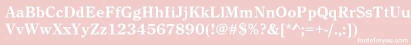 CenturyoldstyteeBold Font – White Fonts on Pink Background