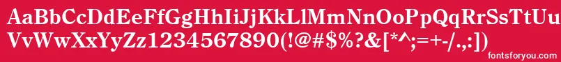 CenturyoldstyteeBold Font – White Fonts on Red Background