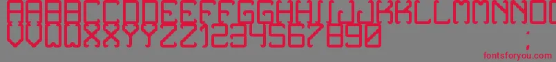 NoxtreyAufTfb-Schriftart – Rote Schriften auf grauem Hintergrund