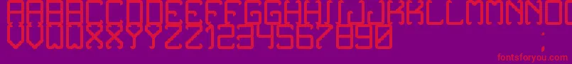Czcionka NoxtreyAufTfb – czerwone czcionki na fioletowym tle