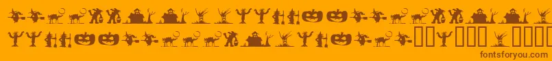 Шрифт SilbooettesTryout – коричневые шрифты на оранжевом фоне