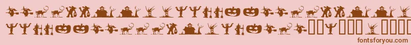 SilbooettesTryout-fontti – ruskeat fontit vaaleanpunaisella taustalla