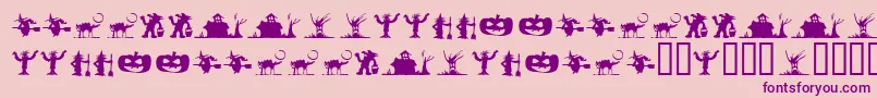 SilbooettesTryout Font – Purple Fonts on Pink Background