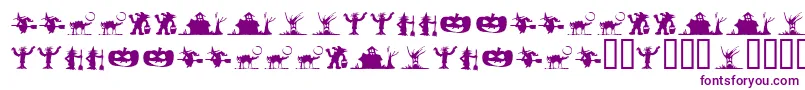 SilbooettesTryout-Schriftart – Violette Schriften auf weißem Hintergrund