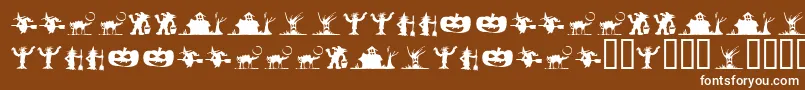 Шрифт SilbooettesTryout – белые шрифты на коричневом фоне