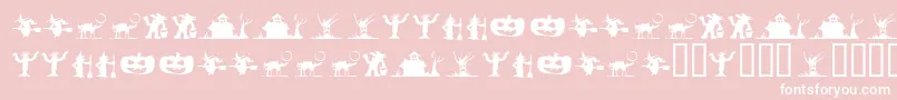 Шрифт SilbooettesTryout – белые шрифты на розовом фоне