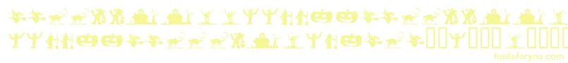 SilbooettesTryout-fontti – keltaiset fontit