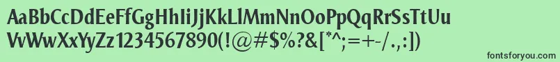 OdenseCondBold Font – Black Fonts on Green Background