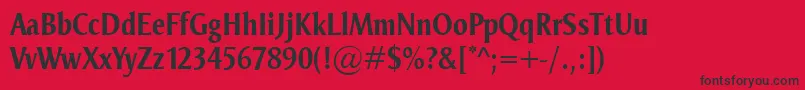 OdenseCondBold Font – Black Fonts on Red Background