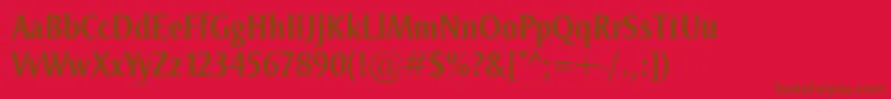 OdenseCondBold Font – Brown Fonts on Red Background