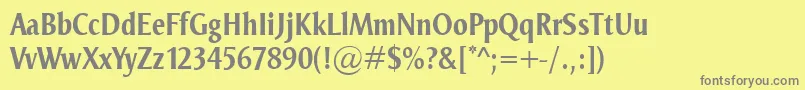 OdenseCondBold Font – Gray Fonts on Yellow Background