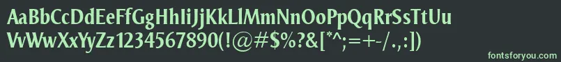 Czcionka OdenseCondBold – zielone czcionki na czarnym tle