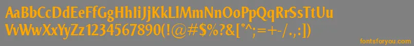 OdenseCondBold Font – Orange Fonts on Gray Background