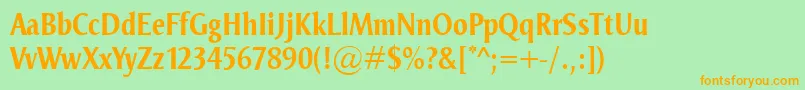 OdenseCondBold Font – Orange Fonts on Green Background
