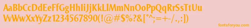 OdenseCondBold Font – Orange Fonts on Pink Background