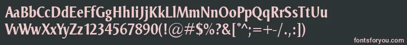 Шрифт OdenseCondBold – розовые шрифты на чёрном фоне