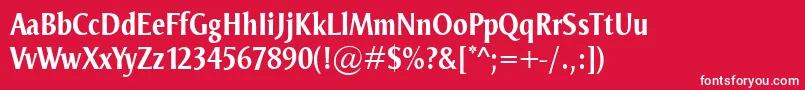 OdenseCondBold Font – White Fonts on Red Background