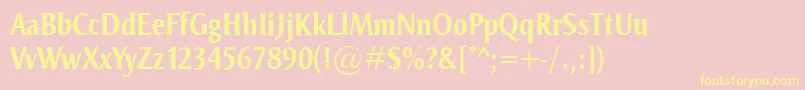 OdenseCondBold Font – Yellow Fonts on Pink Background