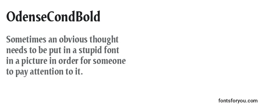 Review of the OdenseCondBold Font