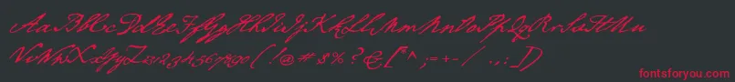 P22chatham Font – Red Fonts on Black Background