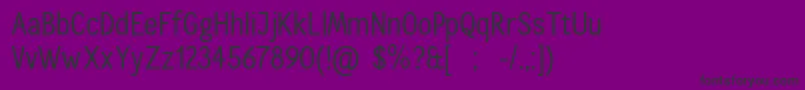 フォントCallingcardsRegSample – 紫の背景に黒い文字