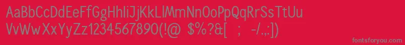 CallingcardsRegSample Font – Gray Fonts on Red Background