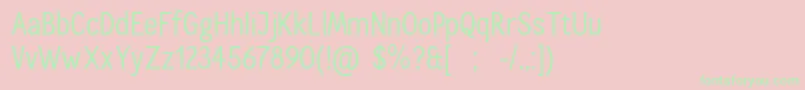 CallingcardsRegSample Font – Green Fonts on Pink Background