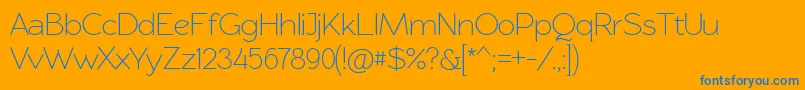 Rawengulksans094-fontti – siniset fontit oranssilla taustalla
