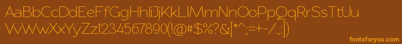 Rawengulksans094 Font – Orange Fonts on Brown Background