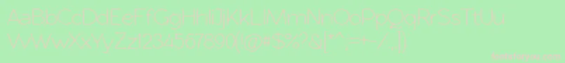 Rawengulksans094 Font – Pink Fonts on Green Background