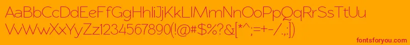 Rawengulksans094 Font – Red Fonts on Orange Background