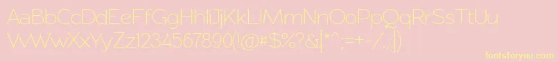 Rawengulksans094-Schriftart – Gelbe Schriften auf rosa Hintergrund