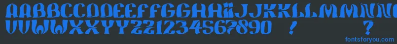 JmhFeliz Font – Blue Fonts on Black Background