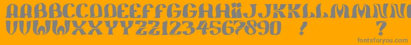 JmhFeliz Font – Gray Fonts on Orange Background