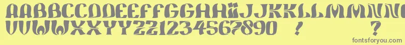 フォントJmhFeliz – 黄色の背景に灰色の文字
