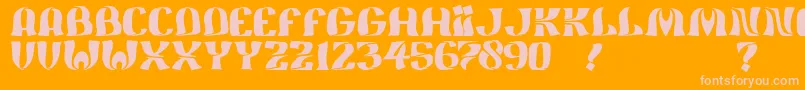 JmhFeliz Font – Pink Fonts on Orange Background