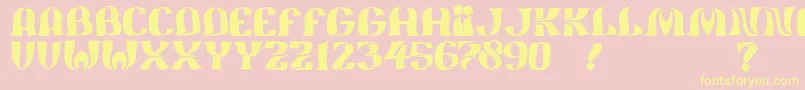 JmhFeliz Font – Yellow Fonts on Pink Background