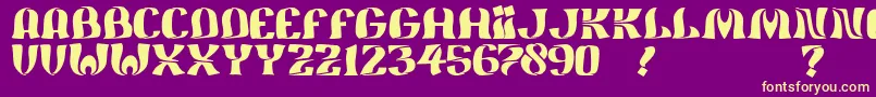 JmhFeliz Font – Yellow Fonts on Purple Background