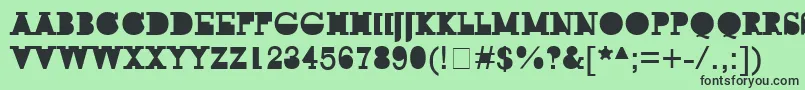 フォントRockmodus039 – 緑の背景に黒い文字