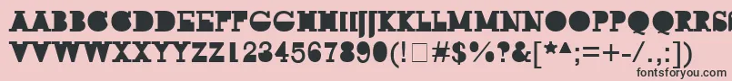 Weitere Informationen zur Rockmodus039-Schriftart Rockmodus039-Schriftart – Schwarze Schriften auf rosa Hintergrund