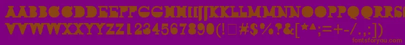 Rockmodus039 Font – Brown Fonts on Purple Background