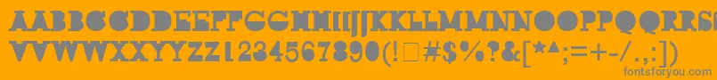 フォントRockmodus039 – オレンジの背景に灰色の文字